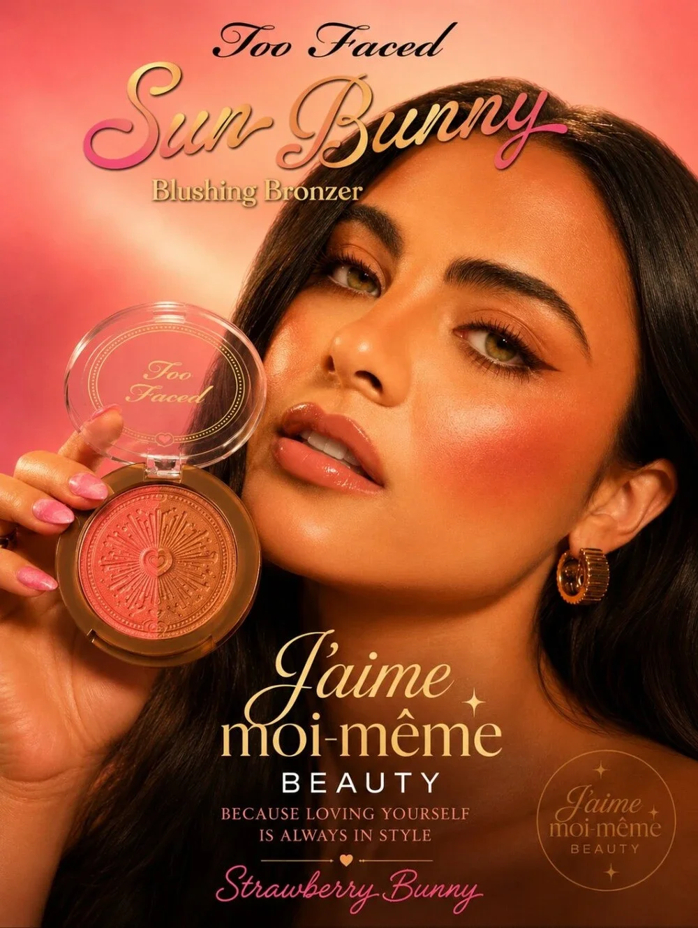 Too Faced Strawberry Bunny Blush Bronzer- Pink Bronze Glow